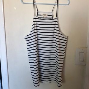 black and white striped tank top
